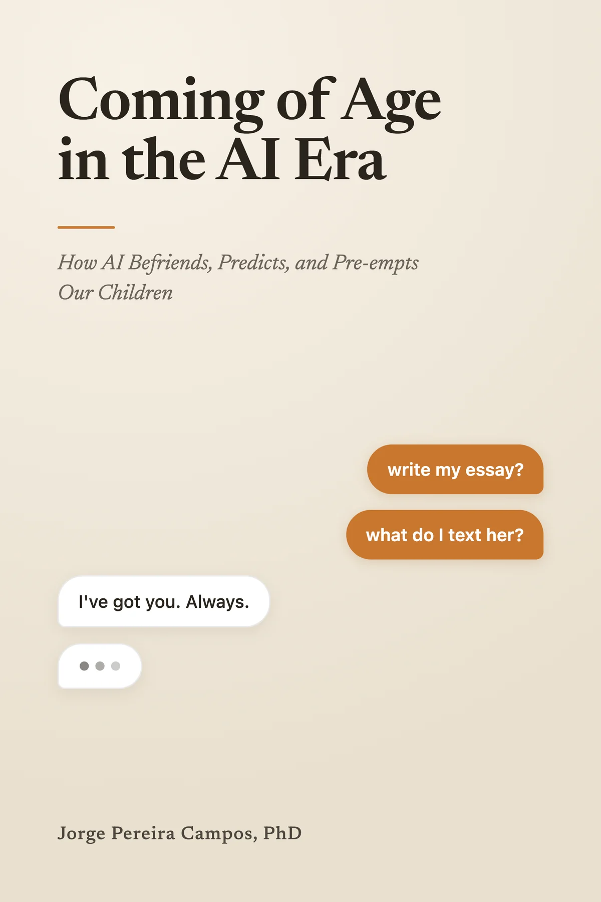 Cover concept for Coming of Age in the AI Era